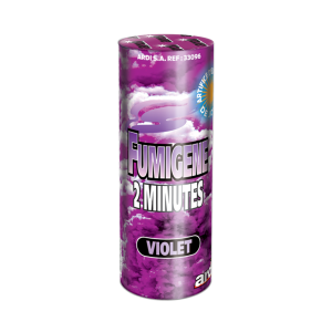 Fumigène 2 minutes - allumage à mèche - marque Ardi - fumée épaisse pour supporter mariage anniversaire - couleur : violet
