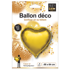 BALLON CŒUR OR