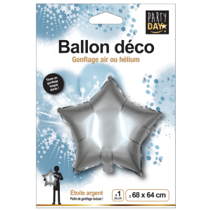 BALLON ETOILE ARGENT