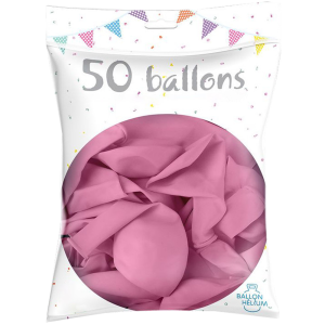 Ballons couleurs biodégradables x 50 Rose