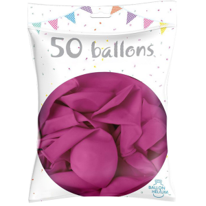 Ballons couleurs biodégradables x 50 Fushias