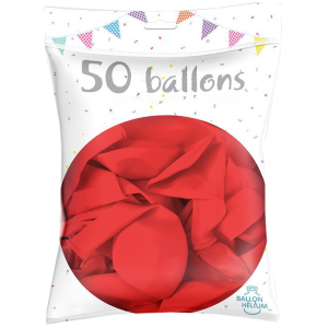 Ballons couleurs biodégradables x 50 Rouges