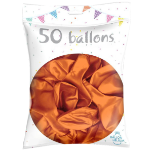 Ballons couleurs biodégradables x 50 Orange