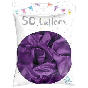 Ballons couleurs biodégradables x 50 Violets