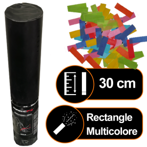 Canon à confettis Manuel 30 cm Rectangles Multicolore