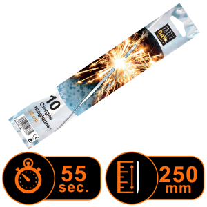 Sachet de 10 cierges magique 25cm