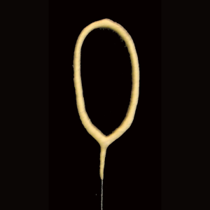 Cierge magique en forme de chiffre 0