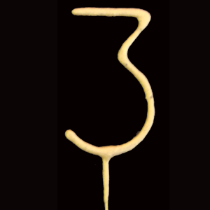 Cierge magique en forme de chiffre 3