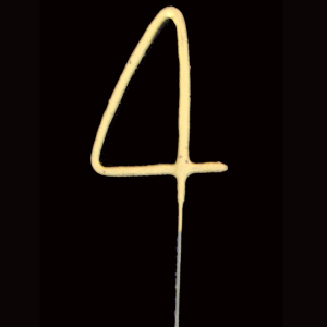Cierge magique en forme de chiffre 4