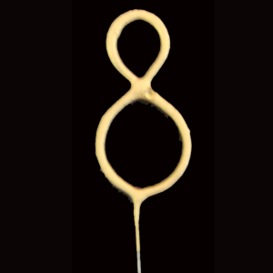 Cierge magique en forme de chiffre 8