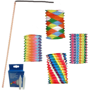 Lampion COMPLET Multicolore "Bougie"