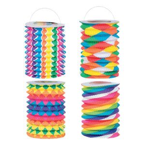 Lampion cylindrique 16cm Multicolore