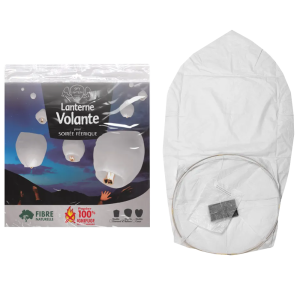 Lanterne Volante biodégradable Blanche
