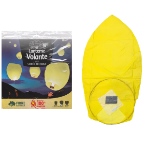 Lanterne Volante biodégradable Jaune