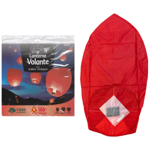 Lanterne Volante biodégradable Rouge