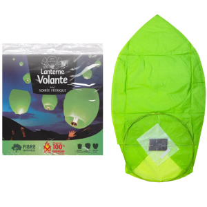 Lanterne Volante biodégradable Verte
